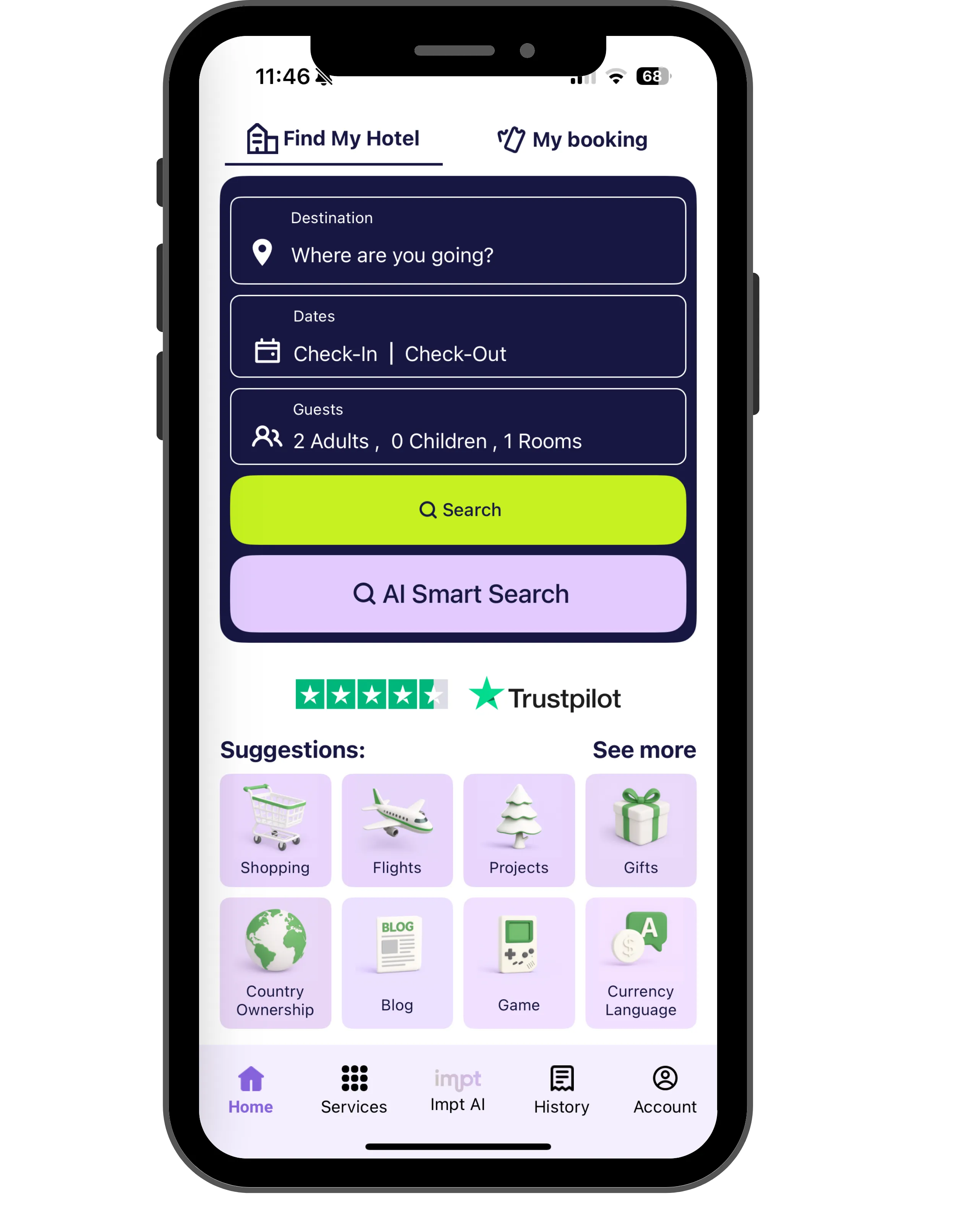 IMPT Corporate Travel App - Corporate Pricing